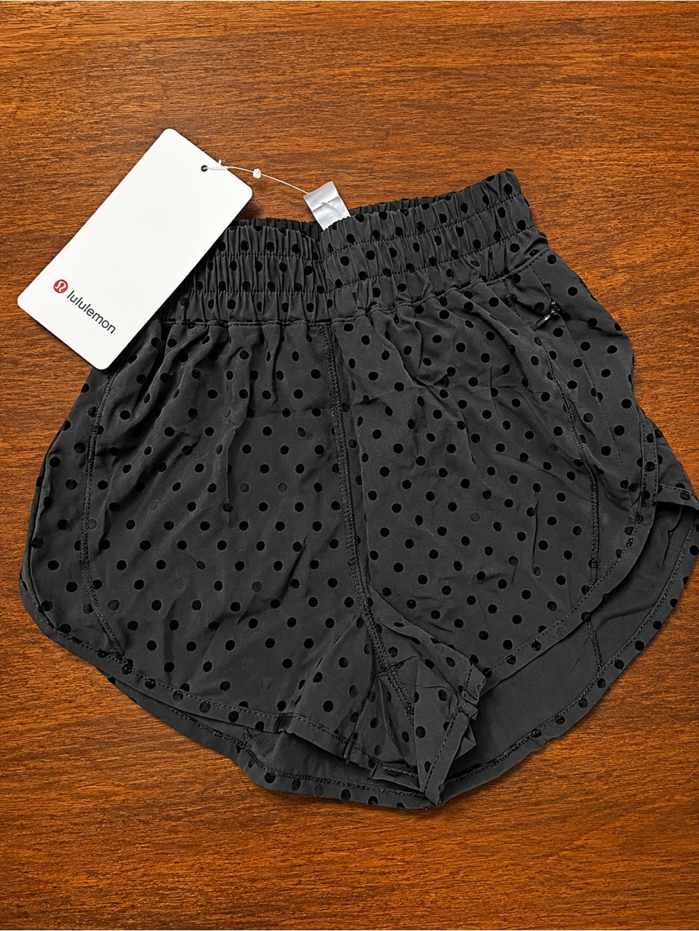 lululemon athletica Black Polka Dot Athletic Shorts